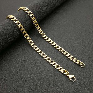Men's Gold Plated <b>Titanium</b> Steel <b>Chain</b> Necklace 7mm 61cm Hip Hop Party Jewelry Geometry Wave Design XL005 - Product Image 3