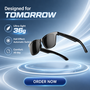 Lunettes Intelligentes IA 2026 avec Traduction en Temps Réel (165 Langues), Assistant Vocal et <span class=keywords><strong>Audio</strong></span> Sans Fil pour Voyages d'Affaires - Product Image 1