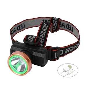 NINGBO factory direct sale Rechargeable led headlight for camping USB charge Lithium Battery Included headlamp at good price