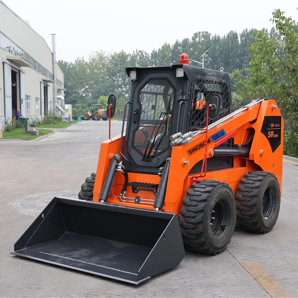 FREE SHIPPING   cheap mini skid steer loader diesel mini skid steer loaders crawler wheel loader