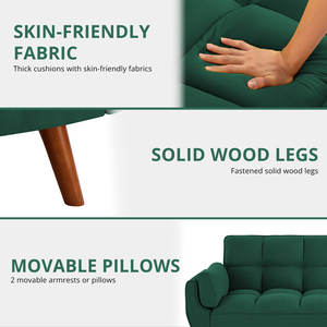 Đầy đủ 75.39 "futon Bọc Sofa chuyển đổi - Product Image 6