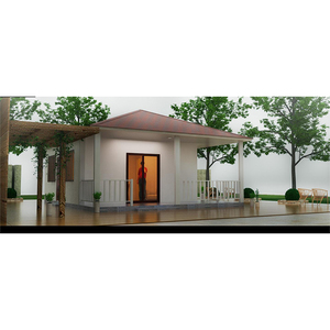 Acciaio e vetro prefabbricati in legno e cemento case per le vendite - Product Image 4