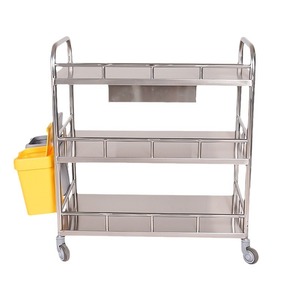 รถเข็นอุปกรณ์การแพทย์สแตนเลสแบบใหม่ รุ่น Tower Treatment Cart ขนาด 800x450x800/80 มม. - Product Image 4