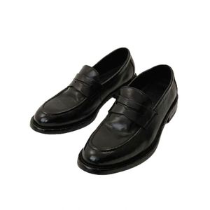 Mocasines de Hombre de Cuero Genuino Negro con Punta Redonda, Antideslizantes, con Suela de Goma, para Todas las Temporadas - Product Image 5