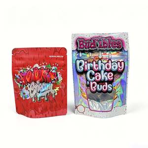 Custom Holographic Mylar Bag Iridescent Foil High Barrier Resealable Child Resistant Zipper Stand Up Pouch MOQ 500pcs - Product Image 5