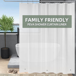 Cortina de ducha de PEVA transparente, superventas, <span class=keywords><strong>cortinas</strong></span> de <span class=keywords><strong>Amazon</strong></span>, cabina de ducha <span class=keywords><strong>para</strong></span> hotel en casa, Centro de SPA - Product Image 2