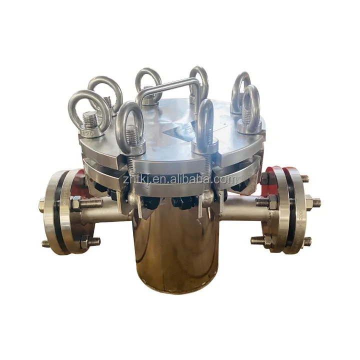 Filtro removedor de ferro para tubulação de fluidos industriais em aço inoxidável 314/316