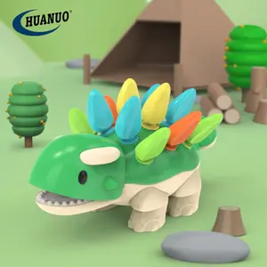 Kids funny educational carton dinosaur style building block game toys puzzle dinosaur toy