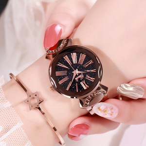 Montres pour femmes en gros, or rose, vintage, étanches, chiffres romains, montres tendance - Product Image 2