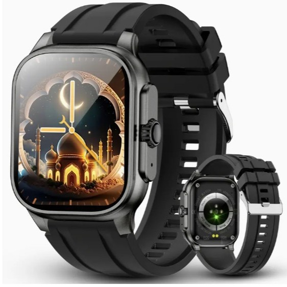M77 MAX Smart Watch Muslim Quran Allah's Islam Koran Prayer Alarm Qibla Direction Compass BT Call Answer Waterproof Smartwatch