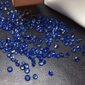 Pierre de saphir bleu naturel, petite taille, taille ronde brillante de 0,8 à 1,9 mm, 1 carat, étoile éternelle pour bijoux - Product Image 3