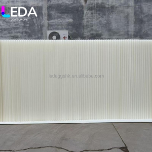 LEDA Decoración para Eventos de Boda, Biombo Plegable Grande y Económico, Fondo de Papel con Diseño de Ondas - Product Image 1