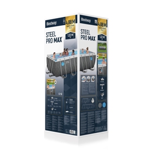 <span class=keywords><strong>Piscina</strong></span> Elevada <span class=keywords><strong>Bestway</strong></span> 561KM Steel Pro MA Splashview, Rectangular, 488x244x122cm, Estructura Metálica, Bomba de <span class=keywords><strong>Filtro</strong></span>, Escalera - Product Image 6