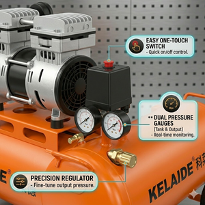 เครื่องอัดอากาศแบบลูกสูบ KELAIDE 120 ลิตร 3000 วัตต์ 0.8 เมกะปาสคาล แบบตั้งพื้นสำหรับอุตสาหกรรม ใช้ไฟฟ้ากระแสสลับ รุ่นแรงดันสูง - Product Image 5