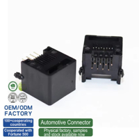 Connecteur femelle RJ45 à port unique sans LED avec lumière et ressort, 8 broches, série de modules de connecteurs Ethernet RJ45