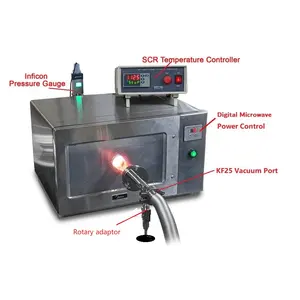 Horno rotatorio CVD asistido por plasma microondas 1200C con tubo de 2"