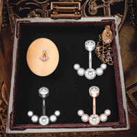Cluster nombril anneaux acier chirurgical ventre Piercing bijoux mode femmes nombril anneau sexe corps bijoux en gros