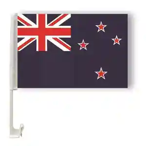 Penjualan terlaris grosir 30*45CM bendera Selandia Baru LOGO kustom bendera iklan jendela mobil bendera kipas jendela festival Olahraga