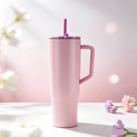 Vente en gros : Gourde isotherme quotidienne en acier inoxydable avec poignée et paille, logo gravé personnalisé