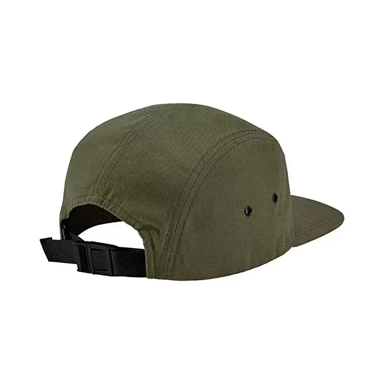 Zwart 5Panel 5 Vijf Panel Camper Camp Hat Cap Katoen Custom Logo Ongestructureerde