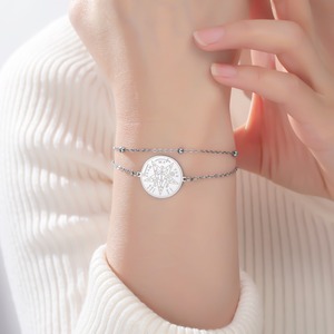 Pulsera <span class=keywords><strong>de</strong></span> Acero Inoxidable para Mujer con Tetragramatón, Nudo <span class=keywords><strong>de</strong></span> Bruja, Amuleto <span class=keywords><strong>de</strong></span> <span class=keywords><strong>la</strong></span> Suerte, Protección, Pentagrama, Pentáculo Esotérico - Product Image 6