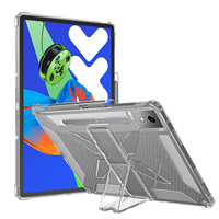 Étui de tablette transparent antichoc en TPU avec support et emplacement pour stylet pour Lenovo Pad Pro 12.7"/2025/ Idea Tab Pro (TB373FU/TB375FC)