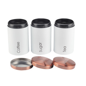 Set of 3 Eco-Friendly Stainless Steel Travel Containers for Kitchen Tea <b>Coffee</b> Food <b>Storage</b> Canister - Product Image 2