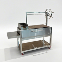 Barbecue au charbon de bois Santa Maria Premium en acier inoxydable argentin