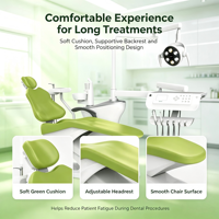 Fauteuil dentaire ergonomique réglable avec lampe d'opération pour usage dentaire humain, traitement des dents et gestion des maladies buccales