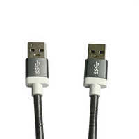Cable de Extensión de Datos USB 3.0 de 1M, Macho a Macho, con Trenzado de Nailon, para Computadora y Cámara
