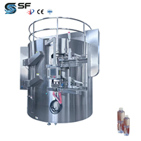 Machine d'empilage automatique de bouteilles en tour, intelligente PLC, en acier inoxydable 304, haute vitesse, film plastique, haute productivité, vente en gros