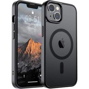 Coque de téléphone magnétique pour iPhone 13 14, compatible, noire, protection intégrale - Product Image 1