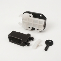 Loquet à poussoir robuste à base fine, loquet tactile auto-verrouillant sans aimant pour porte d'armoire, tiroir, meuble