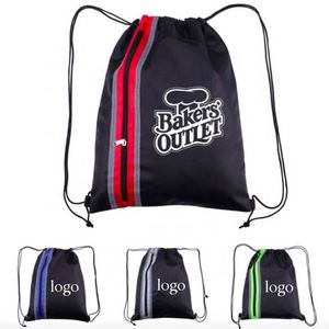 Custom <b>Drawstring</b> <b>Backpack</b> Sports Bag for Gym Reflective Custom <b>Drawstring</b> <b>Backpack</b> with logo Advertising Gifts - Product Image 1