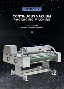 Machine d'emballage sous vide industrielle à bande transporteuse continue de type rouleau pour aliments à base de viande, à haute efficacité automatique - Product Image 3