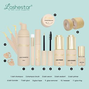Tùy Chỉnh Dầu Gội Lông Mi Kit Lash Dầu Gội Bàn Chải Và Mascra Cây Đũa Phép Cung Cấp Khỏa Thân/Vàng/Trắng/Hồng Chai Chọn Lông Mi Dầu Gội Kit - Product Image 4