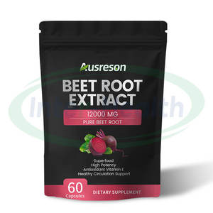 Ausreson Super Red Beet Root Gummy Suplemento dietético Vitamina orgánica B12 y gomitas de remolacha Natural Beet Root Gummies - Product Image 1