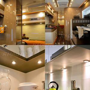 2-8PCS 12V LED Plafonnier Encastré pour Éclairage Intérieur de Voiture, Plafonnier de Toit, Lampe de Placard pour Camping-car, Remorque, Bateau - Product Image 2