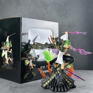 Figurine Anime Roronoa <span class=keywords><strong>Zoro</strong></span> Kimono 29 cm à Trois Épées, Collection <span class=keywords><strong>One</strong></span> <span class=keywords><strong>Piece</strong></span>, Modèle de Statue, Jouet Décoratif, Vente Chaude - Product Image 6