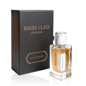 Wholesale Arab Perfume Empty <b>Bottle</b> Clear Aluminum Pump Sprayer Crimp 30ml 50ml 100ml Glass Square Perfume <b>Bottle</b> With Gift Box - Product Image 4