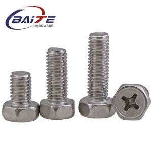 ステンレス鋼外部六角形フィリップスクロス凹型ボルトGB29.2トリム亜鉛メッキ耐損失接着剤インチ - Product Image 3