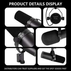<span class=keywords><strong>SM7B</strong></span> Respuesta de frecuencia seleccionable Grabación Podcasting <span class=keywords><strong>Micrófono</strong></span> de estudio cardioide <span class=keywords><strong>Micrófono</strong></span> vocal dinámico - Product Image 6