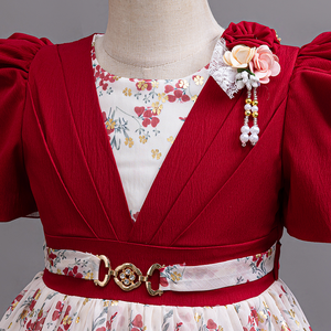 Hochwertige Kinderkleidung Blumenmädchenkleid Kinder-Performancekleid Prinzessinnenkleid Kinder-Geburtstagskleid Langes Abendkleid Niedliches Festkleid - Product Image 5
