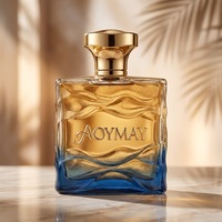 Flacon de parfum de luxe arabe de Dubaï en verre dépoli, rechargeable, design unique carré ou rond, flacon d'attar vide avec boîte magnétique