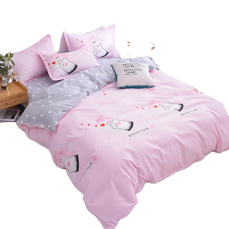 Роскошные товары для дома в отеле, комплект постельного белья из 100% микрофибры с напечатанным логотипом на заказ, простыня, одеяло, пододеяльник, покрывало