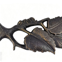 Détacheur de bottes vintage en fonte dorée, en forme de feuille et de branche, robuste, pour l'entrée de la maison, ornement décoratif