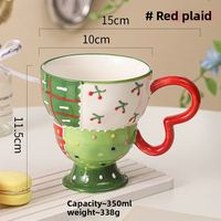 Jolie tasse en céramique à motif bambou peint à la main et en relief, avec cuillère, compatible micro-ondes et lave-vaisselle, ensemble de tasses et gobelets pour café et lait