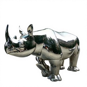 EX1009 Large Scale Stainless Steel Sculpture with Art Deco Design Durable & Waterproof for Outdoor Public <b>Spaces</b> - Product Image 1