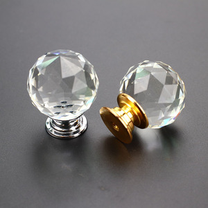 25mm Clear Crystal Furniture Cabinet Drawer Pull <b>Knob</b> Crystal Cabinet Pull handles - Product Image 4