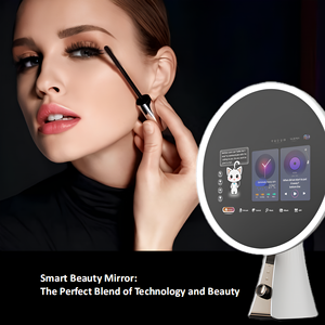 2025 nouveau Vercon Smart beauté miroir Portable bureau AI test cutané LED miroir OS11 <span class=keywords><strong>Spotify</strong></span> Youtube haut-parleurs grossissant 5X haut - Product Image 3